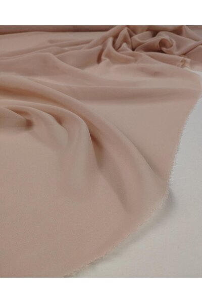 Kumaş Parça șifon de culoare pudră cenușie (lățime 145 cm x lungime 240 cm)