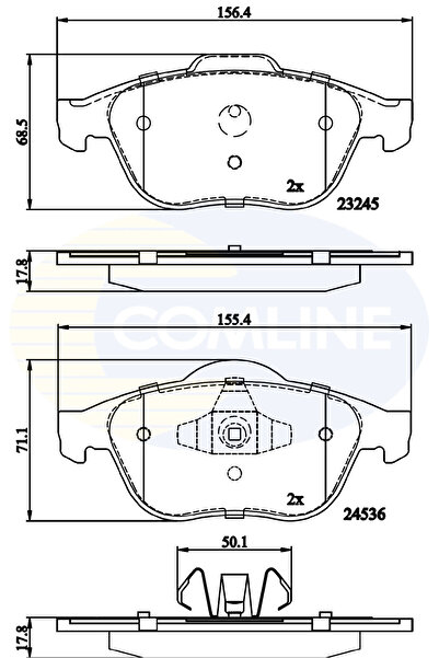 Comline Set Placute Frana Frana Disc Renault Laguna 2/Scenic 1 Microbus