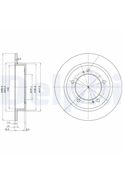 DELPHİ Спирачен диск Suzuki 10-90/Jimny офроуд автомобил, отворен/Jimny офроу...