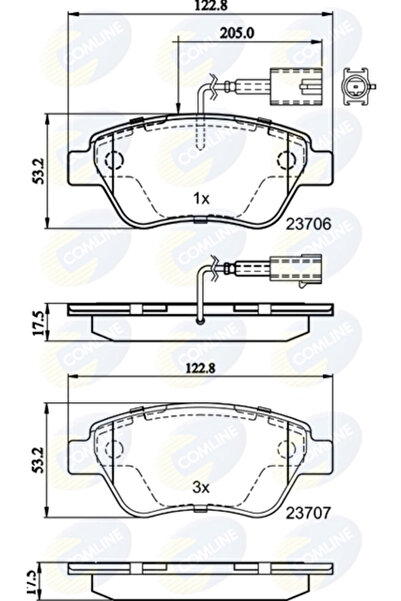 Comline Set Placute Frana Frana Disc Alfa Romeo Mito Citroen Nemo Microbus