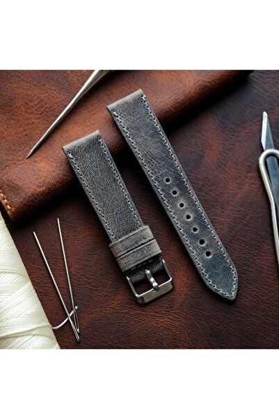 Yaydan Deri Aksesuar 18mm Gri Elit Seri Deri Kordon