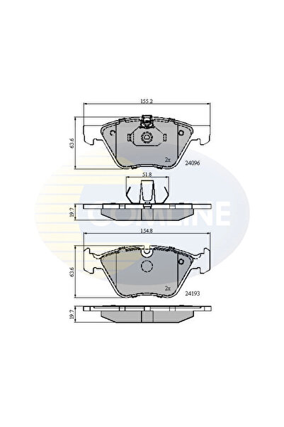Comline Комплект спирачни накладки за дискови спирачки BMW 3/5/X1