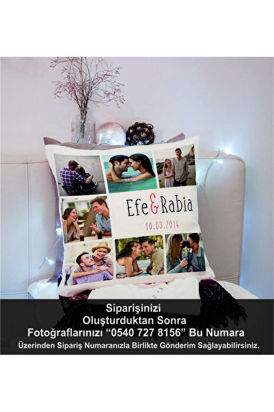 BİYZİ Kişiye Özel 7 Fotoğraflı Yastık