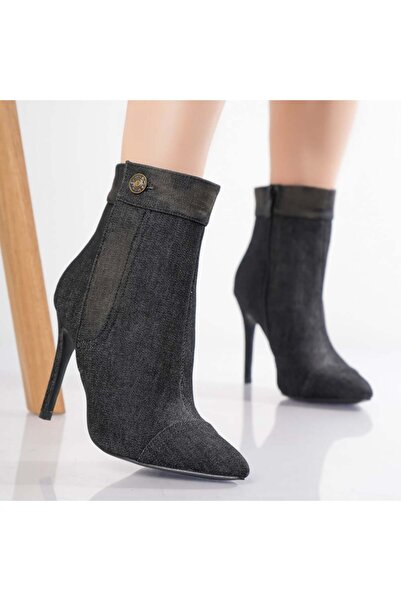 Botinelli Black Women's Boots in Textile-Blue Lonya, 40