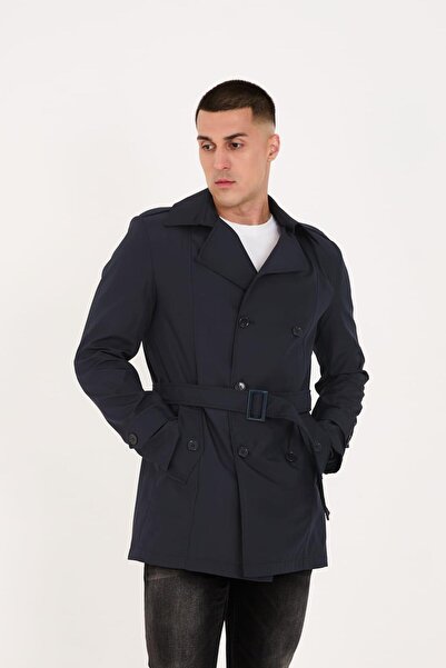 ModaZareef Erkek Düğmeli Mevsimlik Trençkot