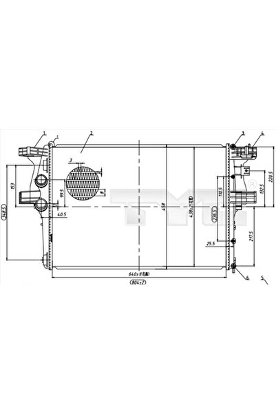TYC Radiator Racire Motor Iveco Daily 5 Caroserie/Daily 5 Platou / Sasiu/Dail...