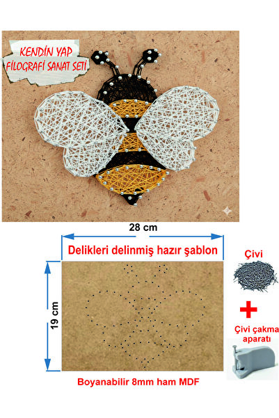 Tiydem Arta cu fir Dezvoltarea atenției Abilități motrice manuale Educație Montessori pentru copii Filografie Set pregătit Albină