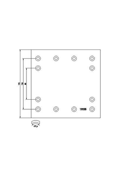 TEXTAR Set Garnituri De Frictiune Frana Tambur Daf 85/95/F 1900