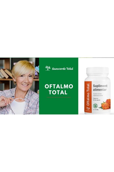 Sanoverde Total Supliment alimentar pentru , acuitate vizuala, retinopatia diabetica, Oftalmo Total, 60 c