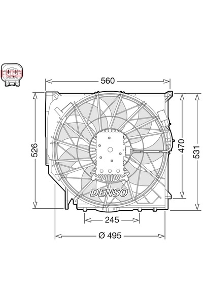 DENSO Ventilator Radiator Bmw X3