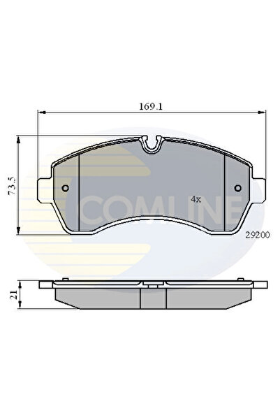 Comline Комплект спирачни накладки за дискови спирачки Mercedes-Benz Sprinter...