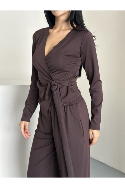 Marbella Women's Modal Fabric Double Bottom Top Set