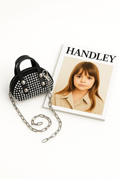 Handley Işıltılı Taşlı Mini Kız Çocuk Çantası – Zincir Askılı Şık Parti & Gün...