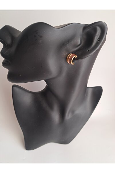 BHR AKSESUAR Brown Tiny Earrings (1cm)