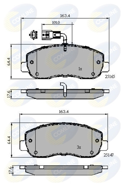 Comline Set Placute Frana Frana Disc Nissan NV400 Bus/NV400 Caroserie/NV400 P...