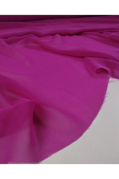 Kumaş Parça șifon de culoare fuchsia (lățime 145 cm x lungime 300 cm)