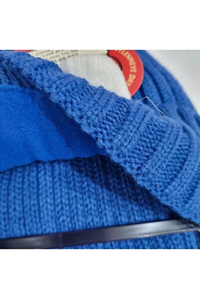 Uğur bebe Kitti Blue Set of 3 (4-8 Years) |   Fleece-Lined Hat, Scarf, and Glove Set – Soft, Stylish!