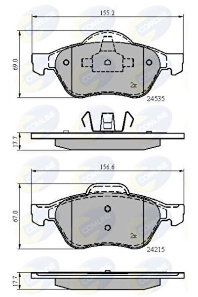 Comline Комплект накладки за дискови спирачки Renault Megane 1/Megane 2/Scenic 2
