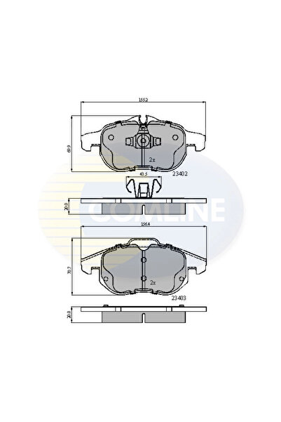 Comline Set Placute Frana Frana Disc Cadillac Bls Fiat Croma 2000-2015