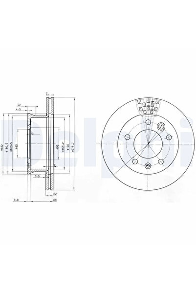 DELPHİ Disc Frana Mercedes-Benz Sprinter 2-T Bus/Sprinter 2-T Caroserie/Sprin...
