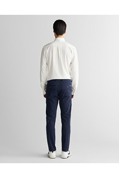 Gant Men's Navy Blue Slim Fit Trousers
