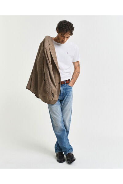 Gant Men's White Regular Fit Crew Neck T-Shirt