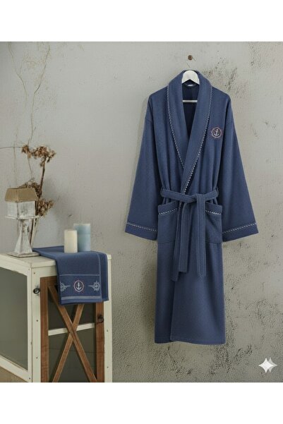 Coton Delux 💫 %100 Pamuklu Havlulu Erkek Bornoz Takımı