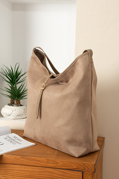 Ebitte Woman Bags Geantă de umăr de lux din piele intoarsa cu detaliu de cata...