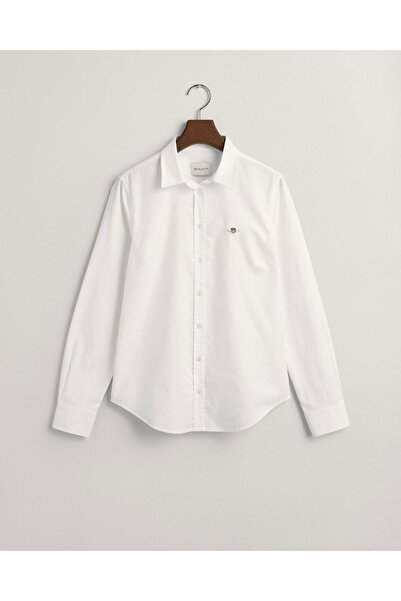 Gant Women's White Slim Fit Classic Collar Oxford Shirt