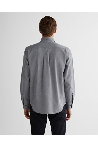 Gant Men's Gray Regular Fit Buttoned Collar Shirt