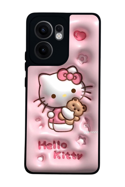 OPPO Reno 13F Uyumlu Baskılı, Mat Siyah,Yumuşak Silikon, Koruyucu,Şok Emici Kapak,Kılıf