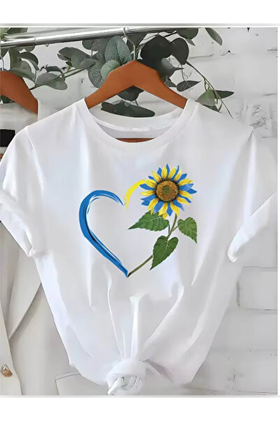 TİMİSİVA Unisex oversized PAPATYA με τύπωμα 100% βαμβάκι 30/1 με κοντό μανίκι...