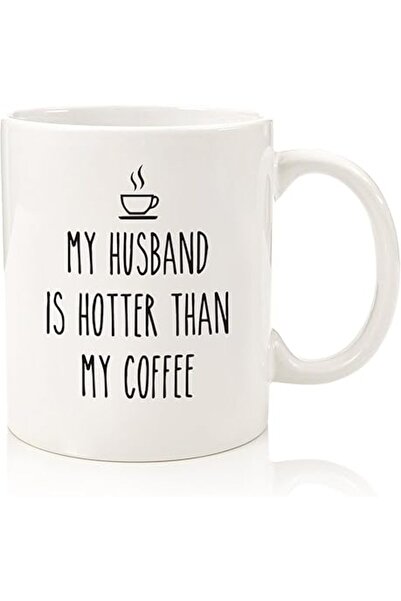 The Bros زوجي أكثر جاذبية من كوب قهوتي - هدية مضحكة لعيد الحب أو ذكرى سنوية لزوجتي