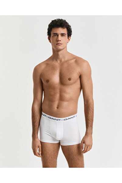 Gant Erkek Beyaz Slim Fit Logolu Boxer