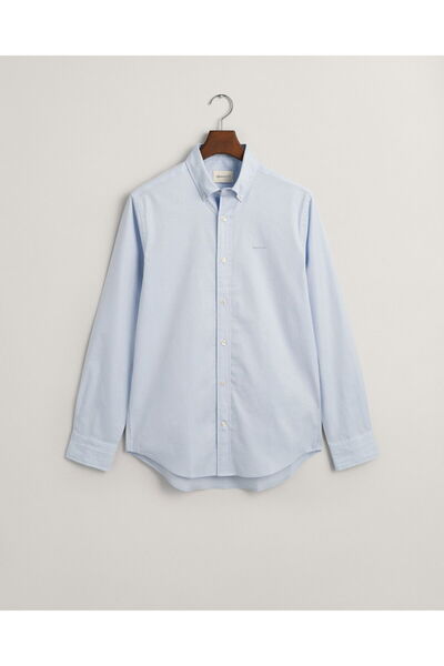 Gant Erkek Mavi Regular Fit Düğmeli Yaka Oxford Gömlek