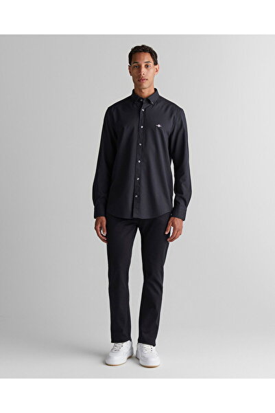 Gant Men's Black Regular Fit Trousers