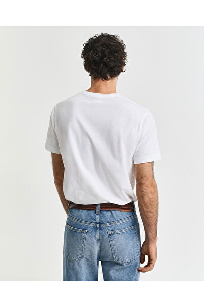 Gant Men's White Regular Fit Crew Neck T-Shirt