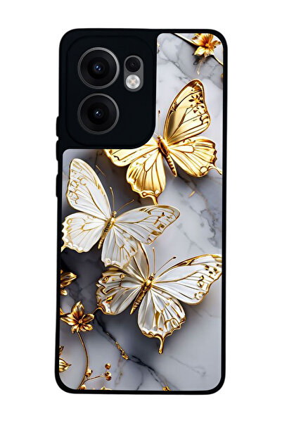 OPPO Reno 13F Uyumlu Baskılı, Mat Siyah,Yumuşak Silikon, Koruyucu,Şok Emici K...