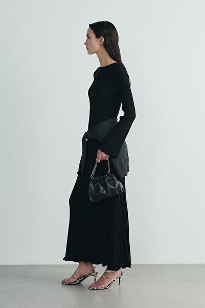 Suud Collection Siyah Giorgia Zincirli Deri Mini Çanta