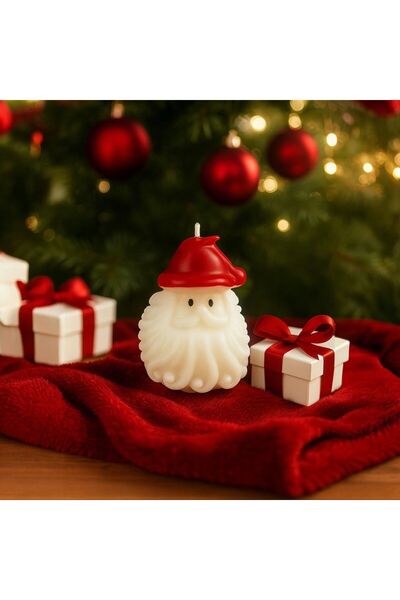 aralmini Yılbaşı Hediyelik Noel Baba Mum Kutulu-2 Adet