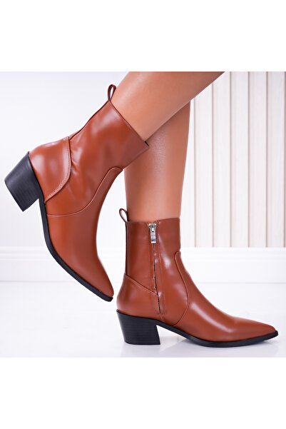 Botinelli Women's brown heeled boots made of -leather Monar, 39