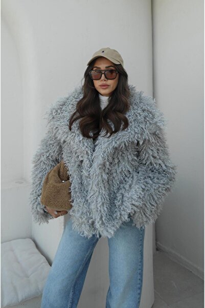 Havoş Gray Powell Faux Fur Jacket