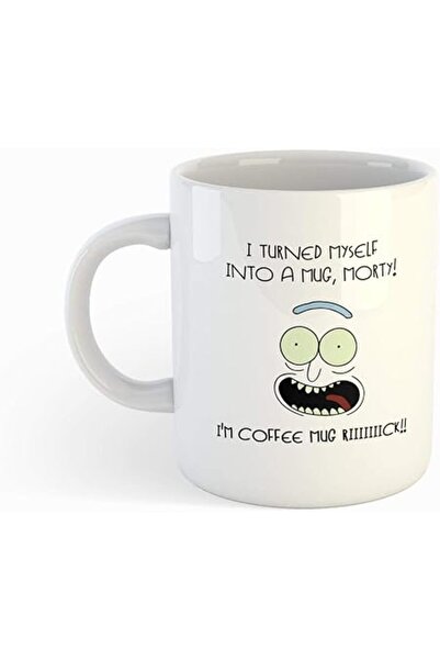 The Bros White Mug with Rick and Morty “I Turned Myself Into a Mug” Design Printing