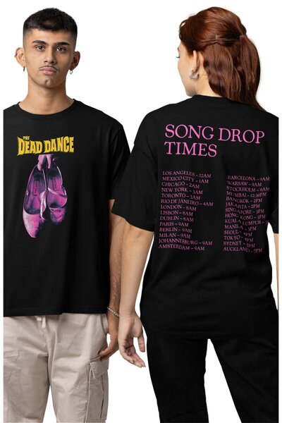 Fuddy Moda Tricou unisex The Dead Dance Back cu imprimeu cu tematică Lady Gag...