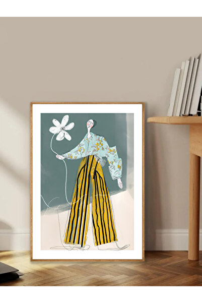 Tuba Decor Tablo dintr-o singură bucată cu rame din lemn pentru sufragerie, s...