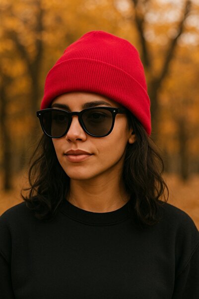 Netodak قبعة نسائية حمراء مفعمة بالحيوية – نسيج تريكو ناعم، موديل مناسب للاست...