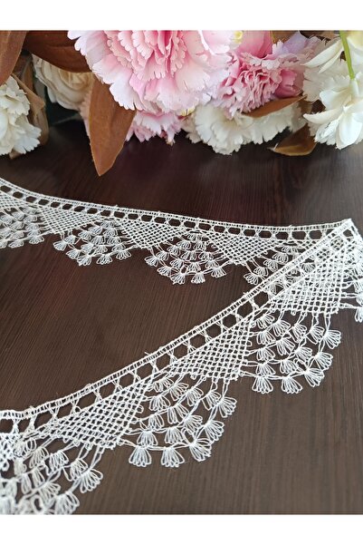 Misue Handmade Αξεσουάρ δαντέλας γκουπέρ με εμφάνιση βελονιάς, γκουπέρ γαλλική δαντέλα, διακοσμητικό κρεμ λωρίδας με κεντήματα (1 μέτρο)