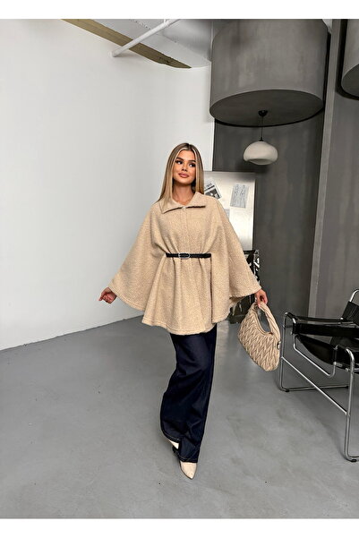 CELITA Buklet Beli Belted Oversized Women's Poncho