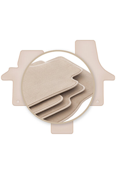 Other Covorașe auto PREMIUM bej pentru: VW Transporter T5 Caravelle 2 locuri ...