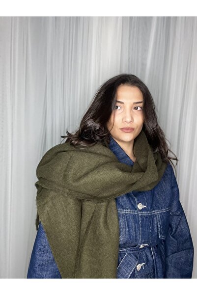 laviyonsa Pasta-Style Fringed Thick Winter Wool Scarf & Shawl